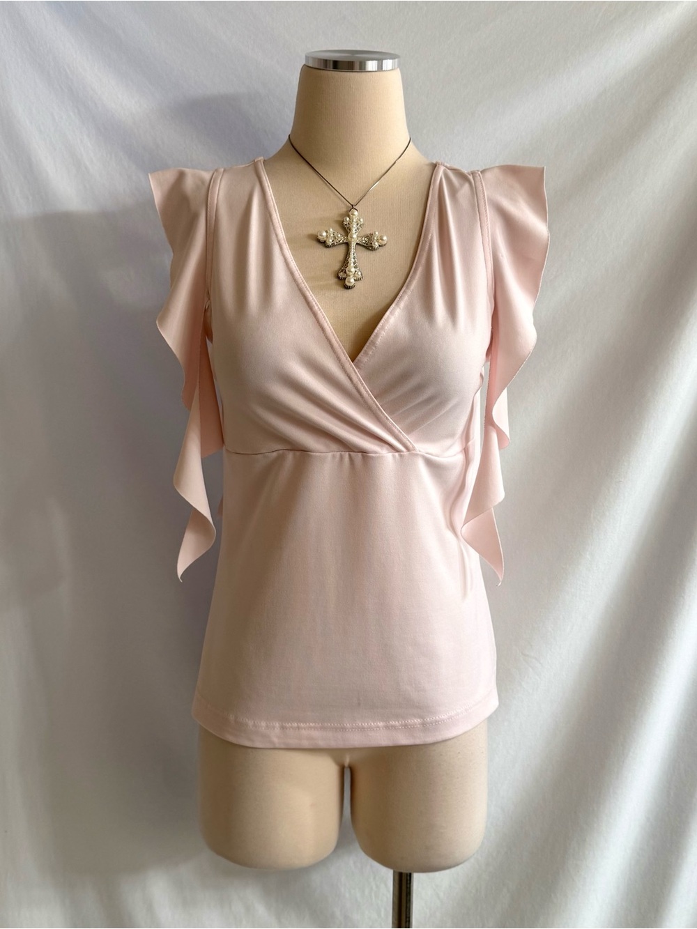 Y2K Pastel Pink Jellyfish Sleeve Top